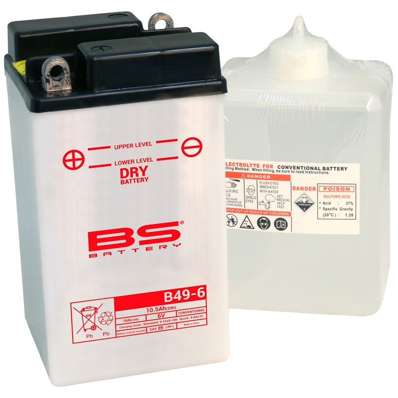 BSBAT BATTERY B49-6 CONV W/ ACID