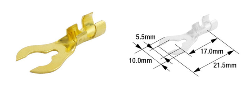 TOURM TERMINAL PIN FORK TYPE MALE X100
