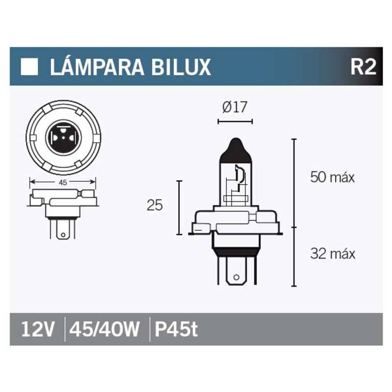 OSRAM BULB ORIG R2 12V/45/40W X1