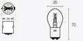 TECNI BULB B35 12V/35/35W X10