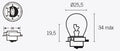 VPART BULB S3 6V/15W X10