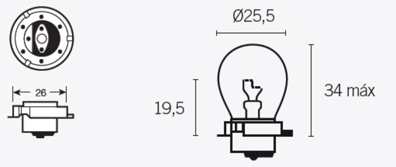 VPART BULB S3 6V/15W X10