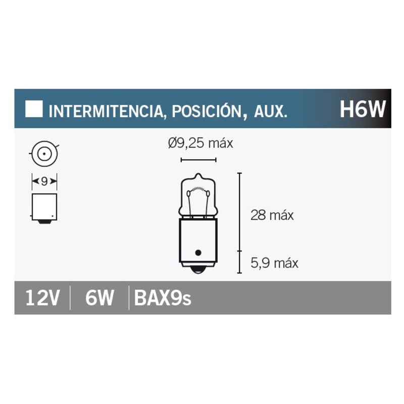 VPART BULB 12V/6W X10