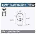 VPART BULB 12V/21/5W X10