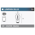 VPART BULB S1 6V/25/25W X10