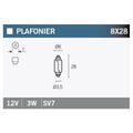 VPART BULB 8X28 12V/3W X10