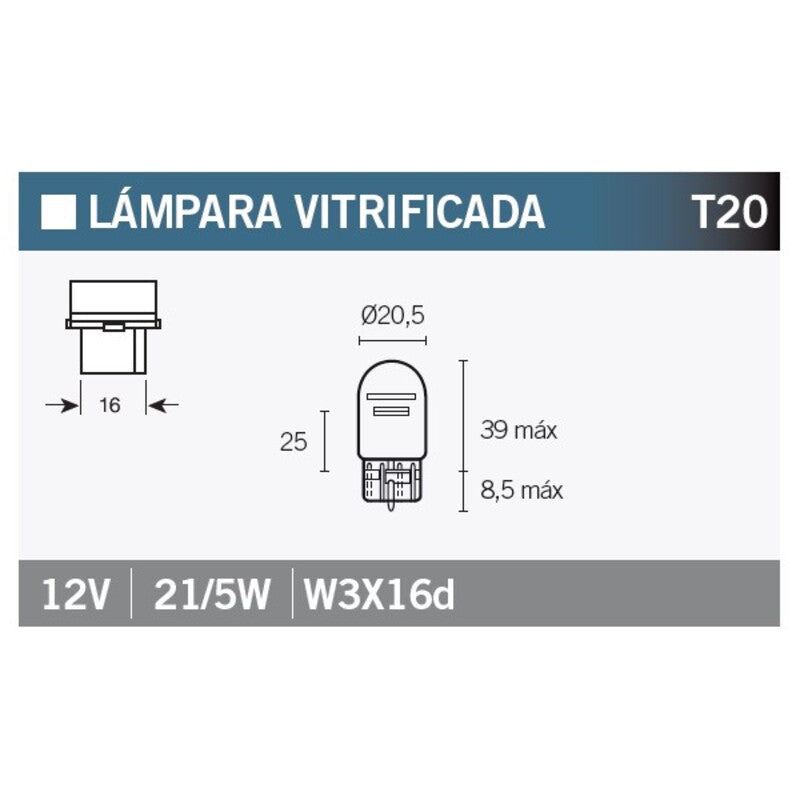 VPART BULB T20 12V/21/5W X10