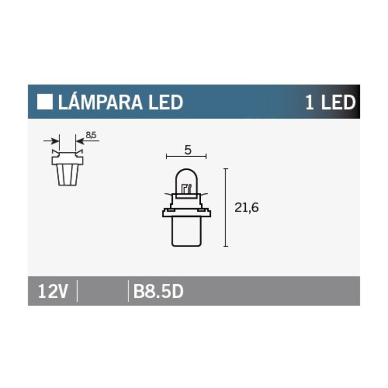 VPART LED BULB 12V/1LED X10