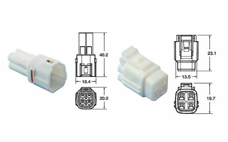 BIHR CONNECTOR SET 090 SMTO 4 PLUG X5