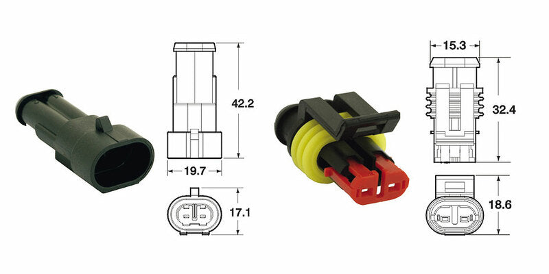 BIHR CONNECTOR SET 060 AM 2 PLUG X5