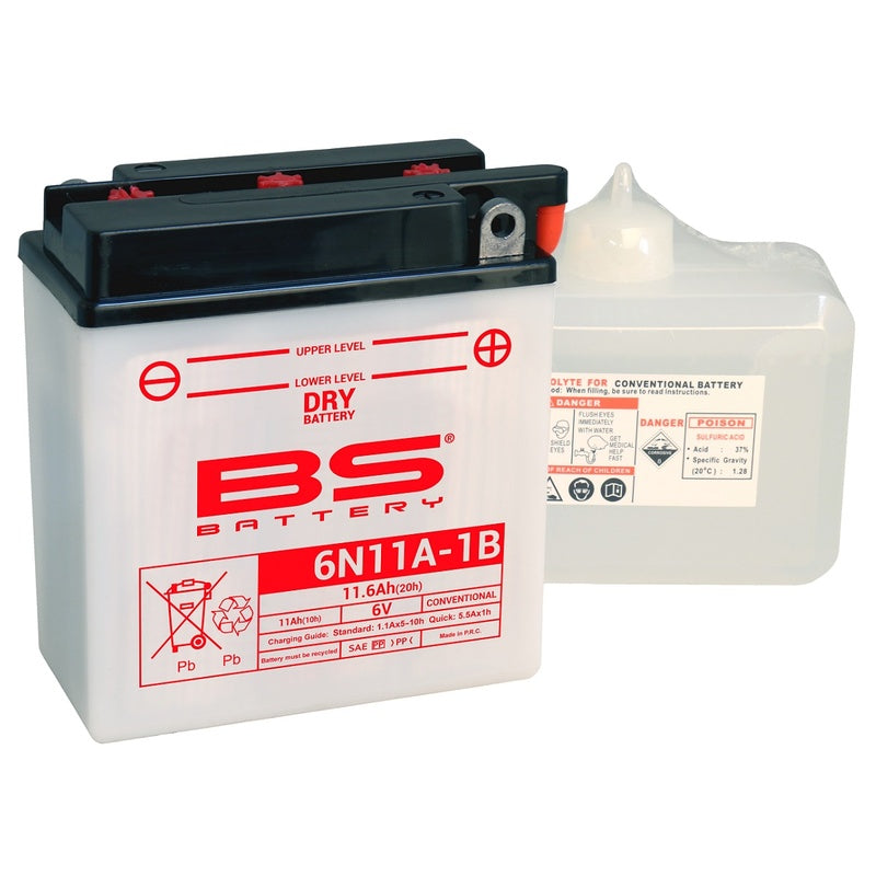 BSBAT BATTERY 6N11A-1B CONV W/ ACID