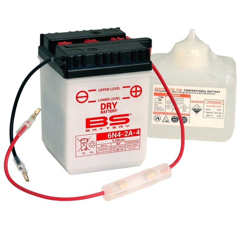 BSBAT BATTERY 6N4-2A-4 CONV W/ ACID