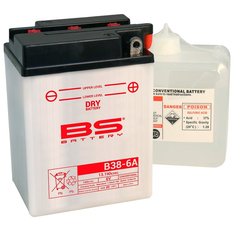 BSBAT BATTERY B38-6A CONV W/ ACID
