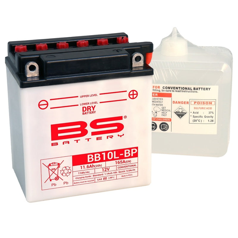 BSBAT BATTERY BB10L-BP CONV W/ ACID