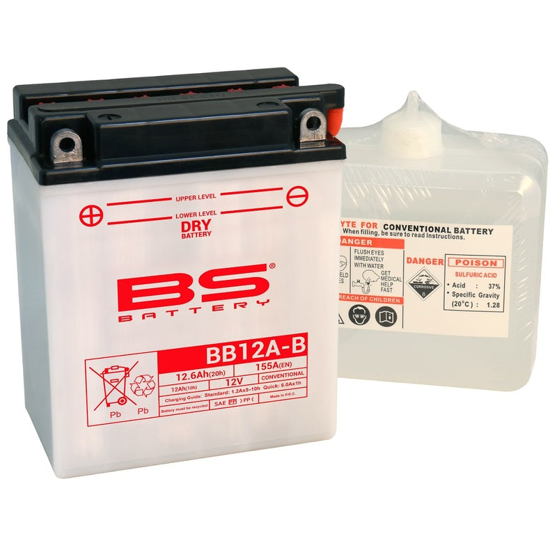 BSBAT BATTERY BB12A-B CONV W/ ACID