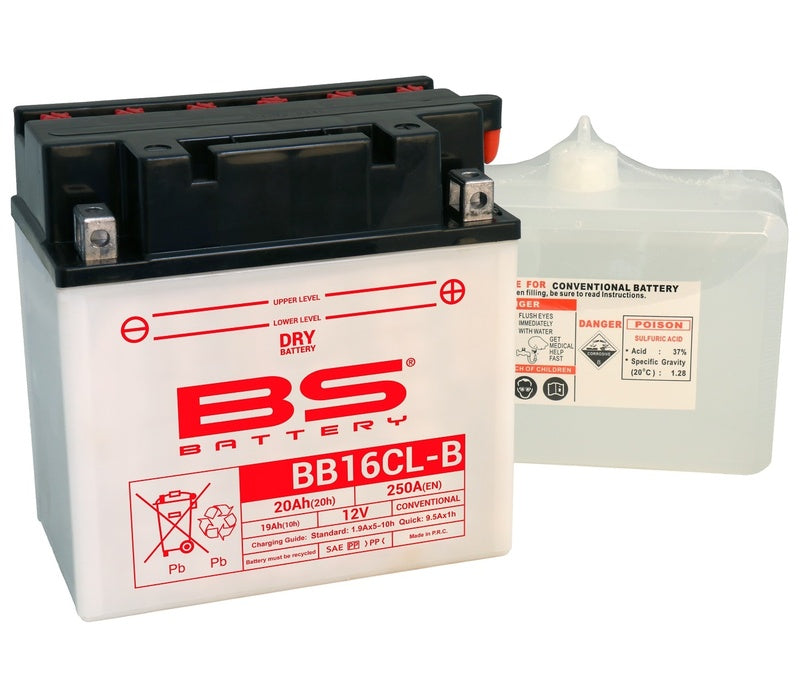 BSBAT BATTERY BB16CL-B CONV W/ ACID