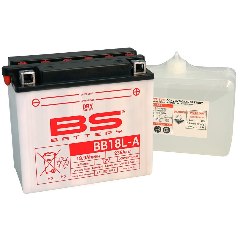 BSBAT BATTERY BB18L-A CONV W/ ACID