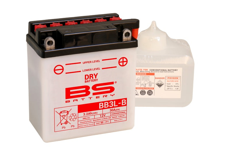 BSBAT BATTERY BB3L-B CONV W/ ACID