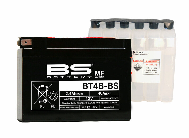 BSBAT BATTERY BT4B-BS MF W/ ACID