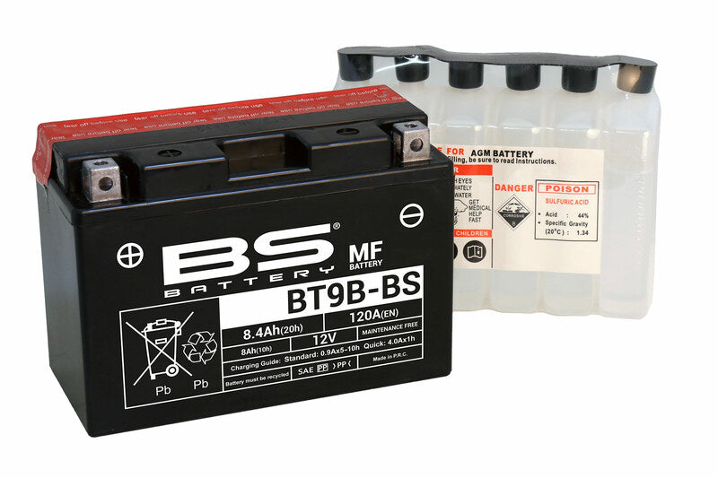 BSBAT BATTERY BT9B-BS MF W/ ACID