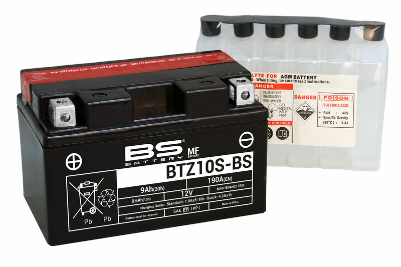 BSBAT BATTERY BTZ10S-BS MF W/ ACID