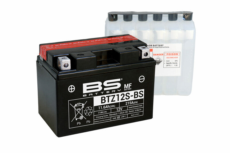 BSBAT BATTERY BTZ12S-BS MF W/ ACID