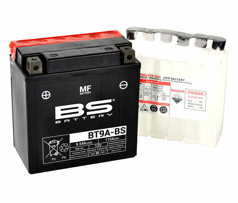 BSBAT BATTERY BT9A-BS MF W/ ACID
