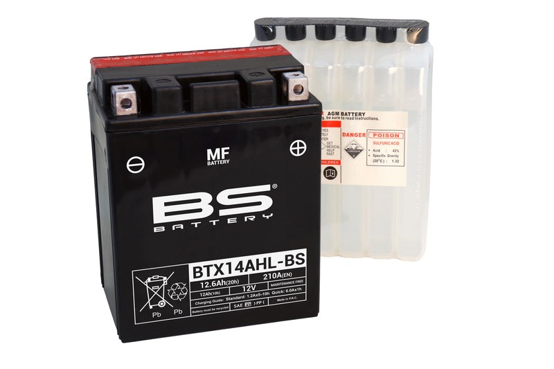 BSBAT BATTERY BTX14AHL-BS MF W/ ACID