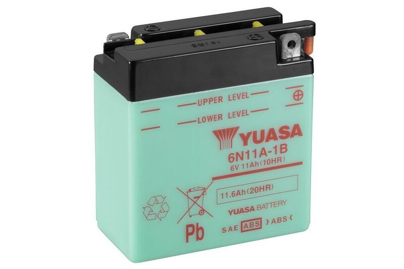 YUASA BATTERY 6N11A-1B CONV W/O ACID