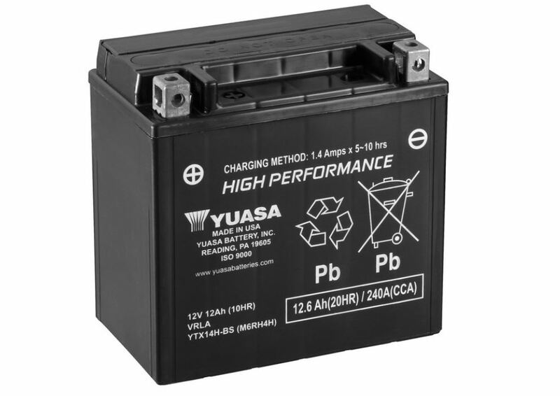 YUASA BATTERY YTX14H-BS MF W/ ACID