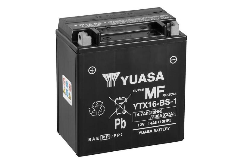 YUASA BATTERY YTX16-BS-1 MF W/ ACID