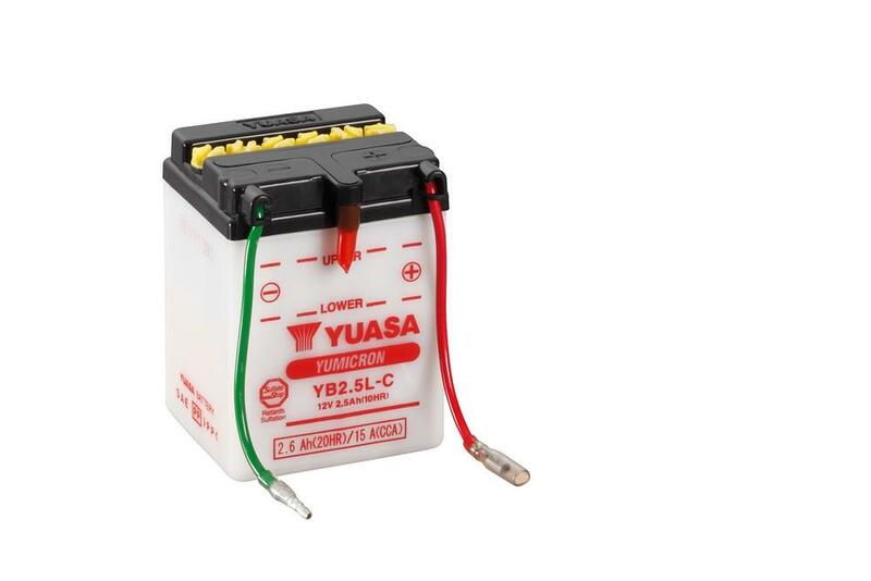 YUASA BATTERY YB2.5L-C CONV W/O ACID
