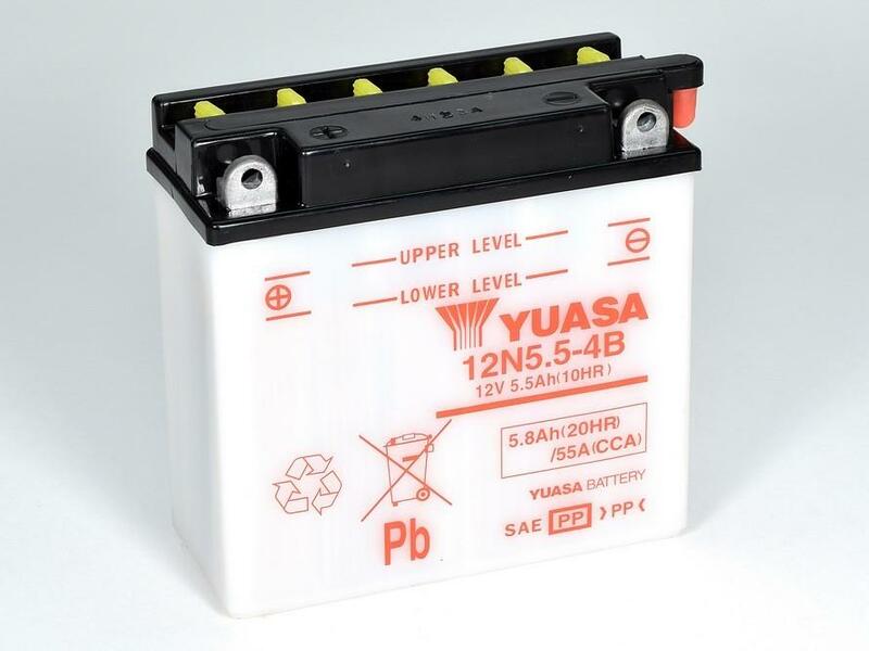 YUASA BATTERY 12N5.5-4B CONV W/O ACID