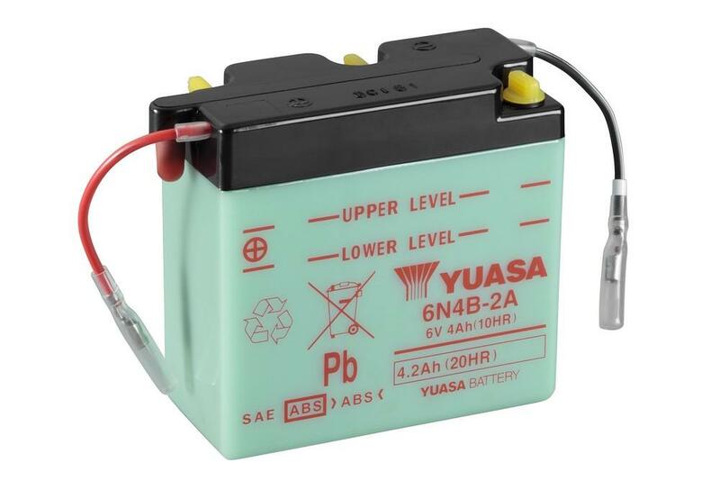 YUASA BATTERY 6N4B-2A CONV W/O ACID