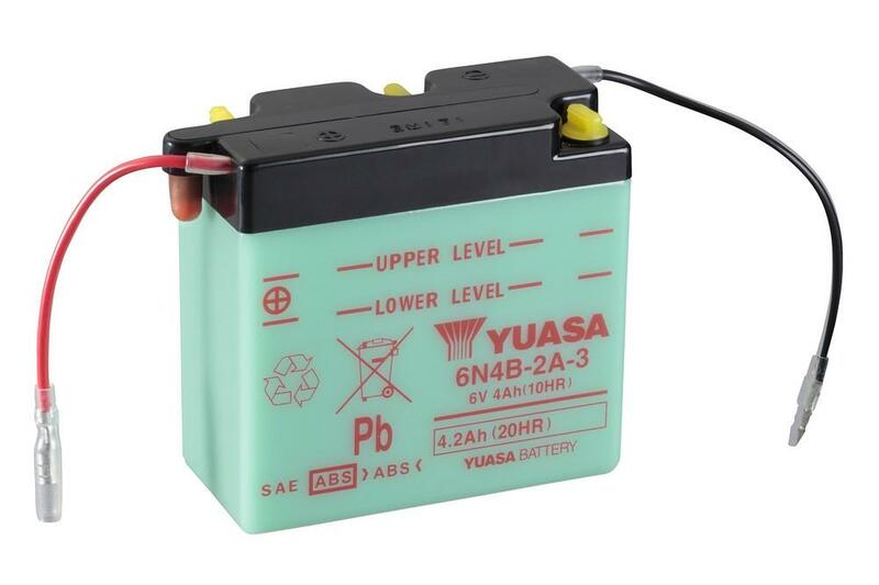 YUASA BATTERY 6N4B-2A-3 CONV W/O ACID