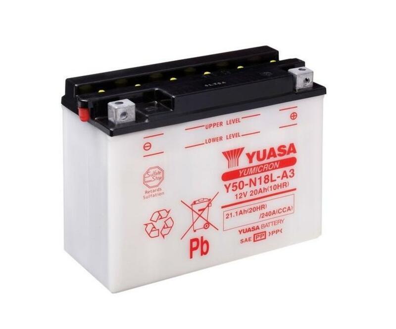 YUASA BATTERY Y50-N18L-A3 CONV W/O ACID