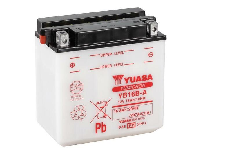 YUASA BATTERY YB16B-A CONV W/O ACID