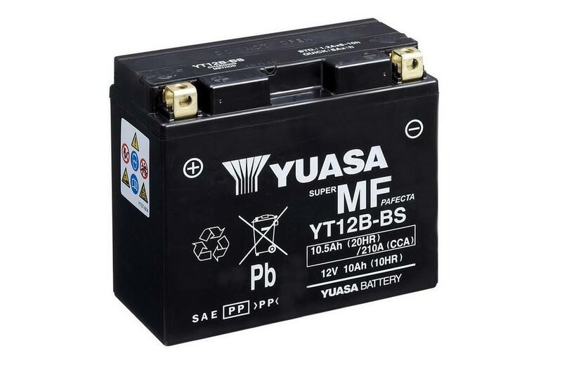 YUASA BATTERY YT12B-BS MF W/ ACID