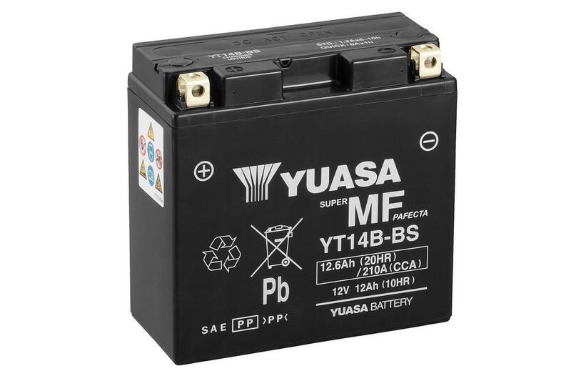 YUASA BATTERY YT14B-BS MF W/ ACID