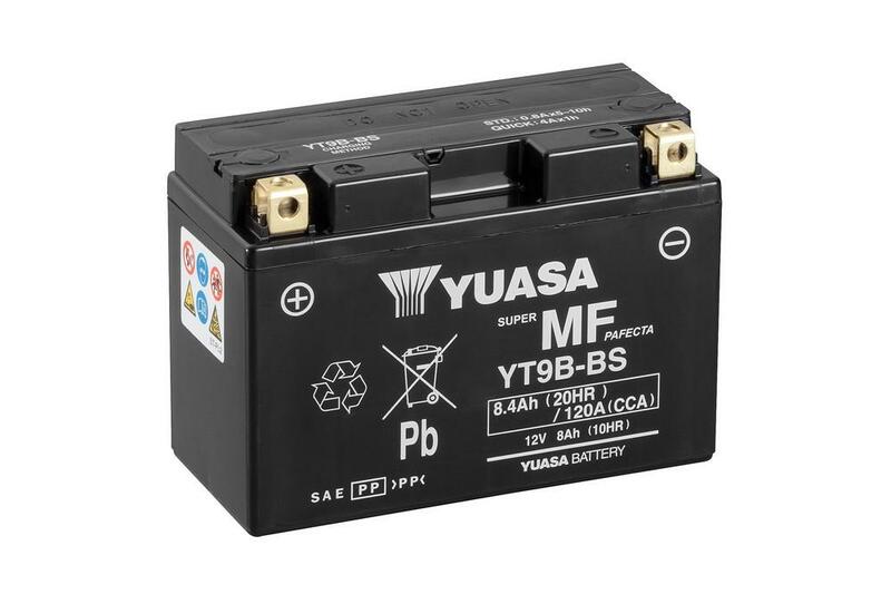 YUASA BATTERY YT9B-BS MF W/ ACID