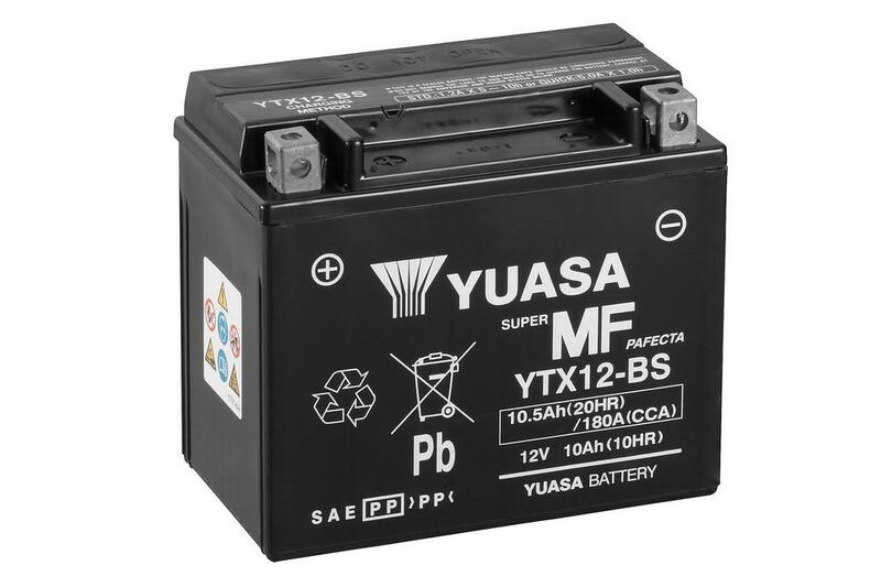 YUASA BATTERY YTX12-BS MF W/ ACID