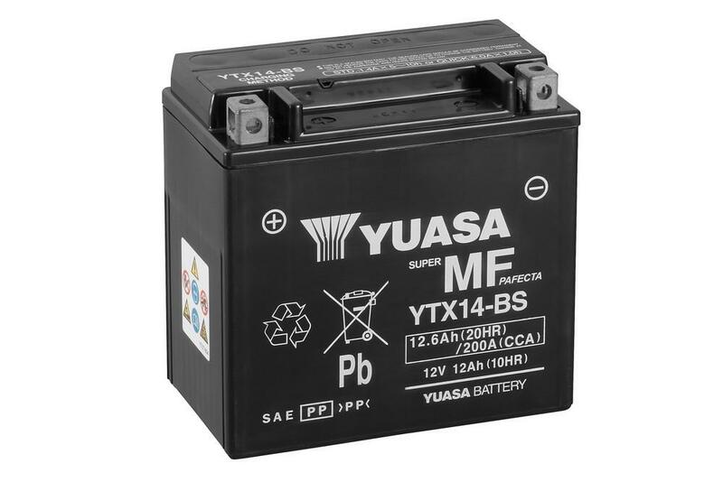 YUASA BATTERY YTX14-BS MF W/ ACID