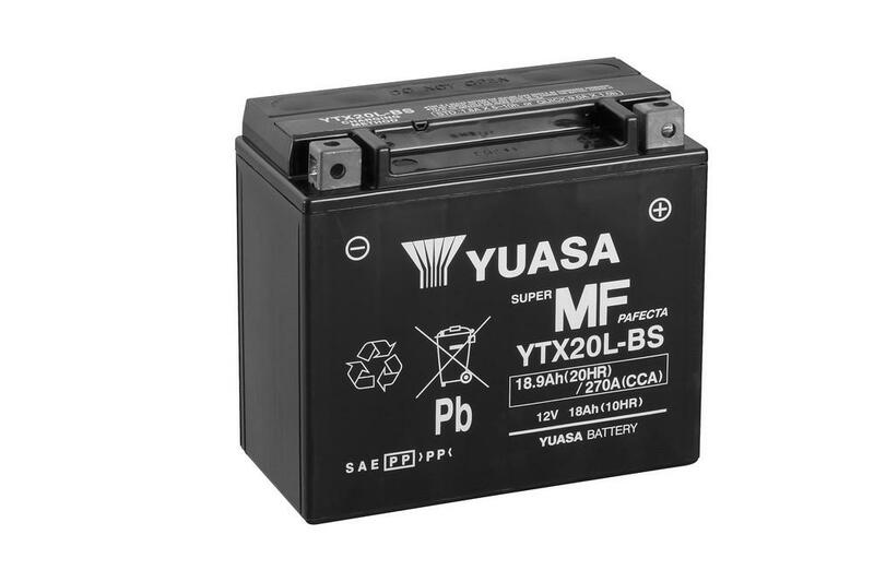 YUASA BATTERY YTX20L-BS MF W/ ACID