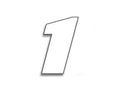 BBIRD RACE NUM. 20X25 WHITE, 1