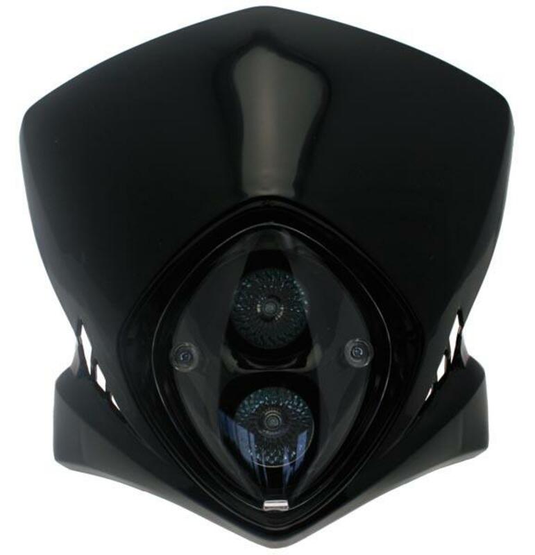 BIHR HEADLIGHT VIPER, BLK/BLK