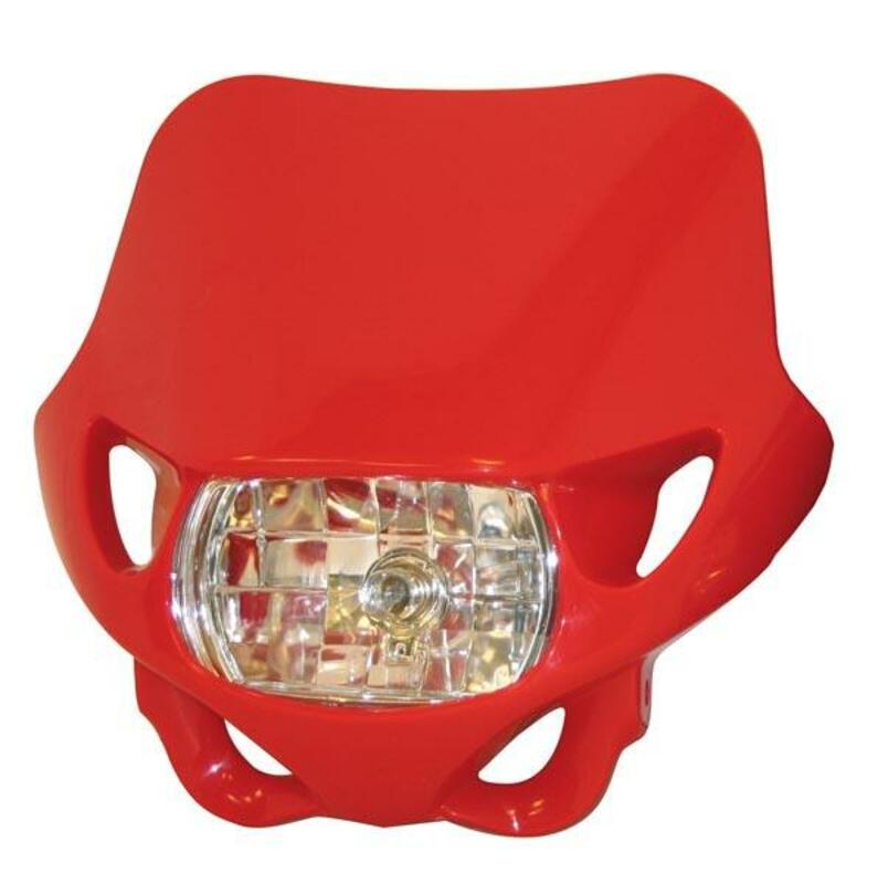 BIHR HEADLIGHT ENDURO, RED/RED