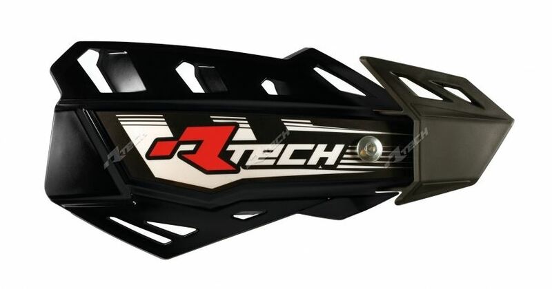 RTECH HANDGUARDS FLX ADJUSTABLE, BLK/BLK