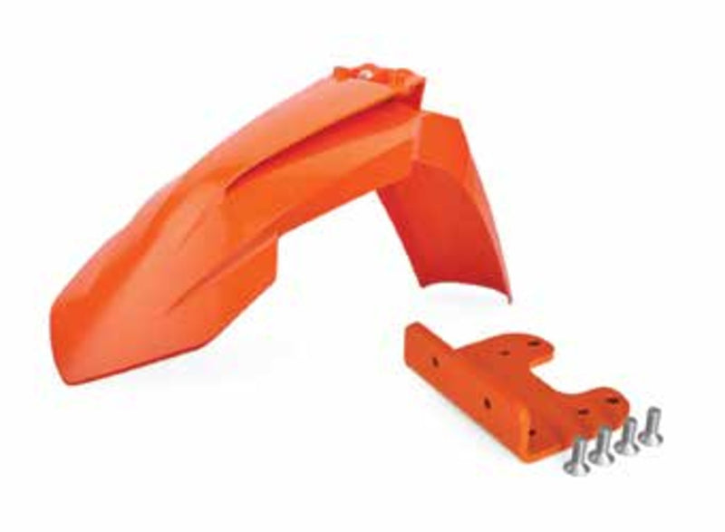 POLIS PLASTIC FRONT FENDER, ORG/ORG