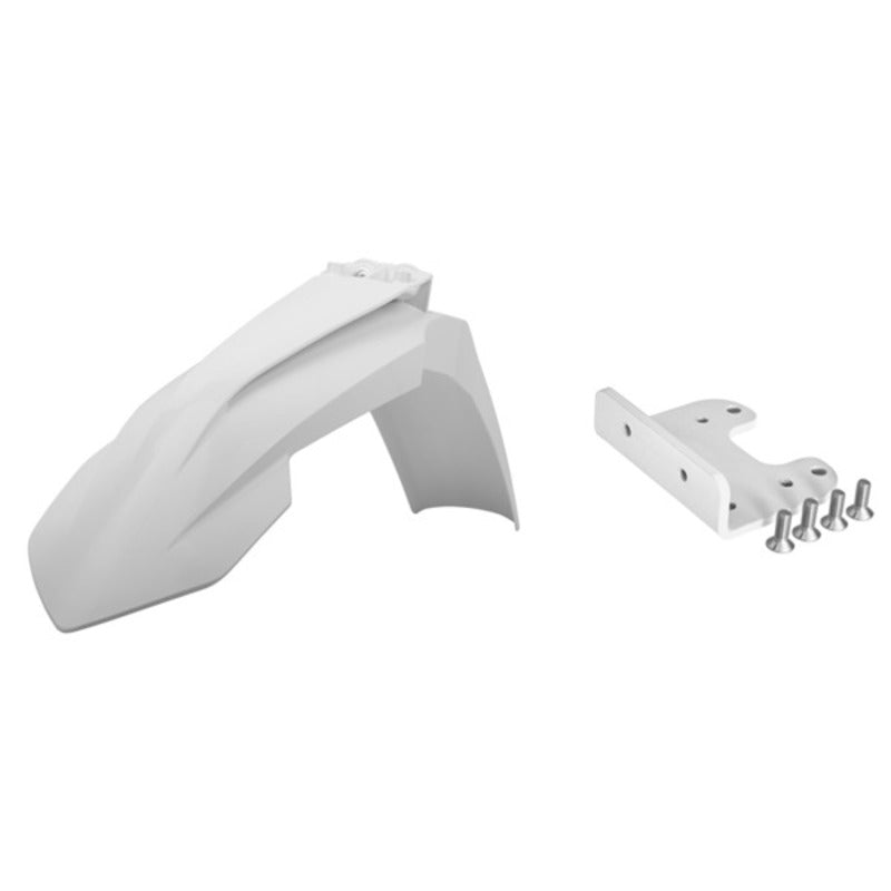 POLIS PLASTIC FRONT FENDER, WHT/WHT
