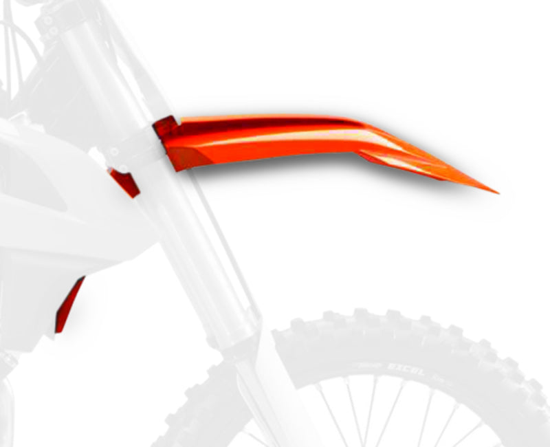 POLIS PLASTIC FRONT FENDER, ORG/ORG